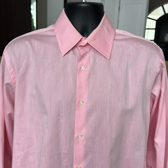 Boss Men's Pink Dress Shirt - Picture 2 of 7